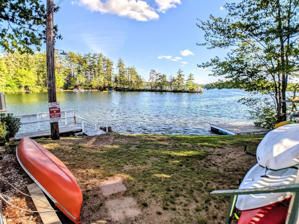 private shared lake frontage