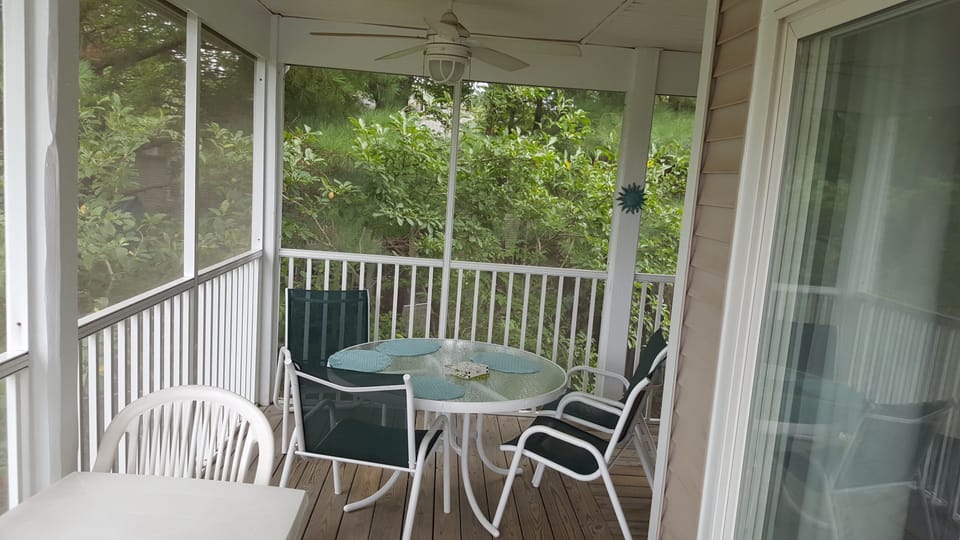Screened Porch View
Seating for 8

