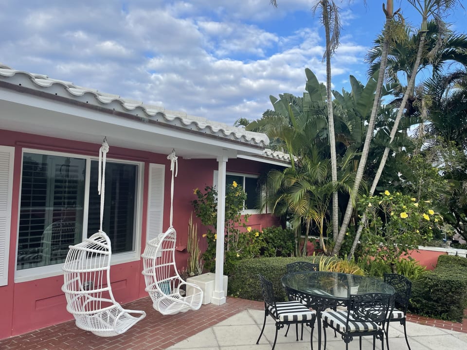Beautiful patio for morning breakfast and cookouts in the evenings.