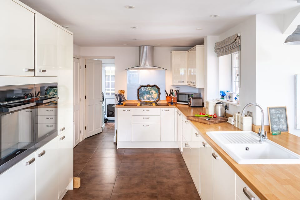 Ground floor: Kitchen looking towards utility room