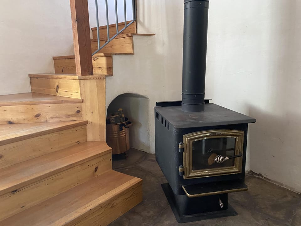 A perfect evening ends in front of the wood fireplace