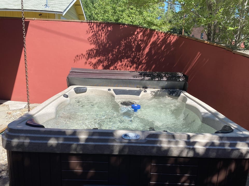 Enjoy your own hot tub and wind down under the stars every night