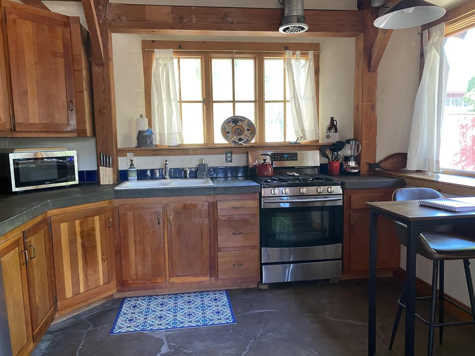 Concrete countertops and floors