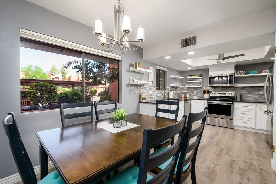 Dining and kitchen area