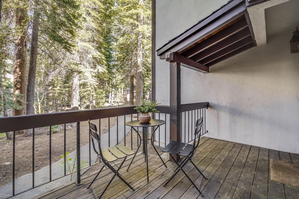 Bedroom 3's private patio. Perfect spot for a cup of coffee!