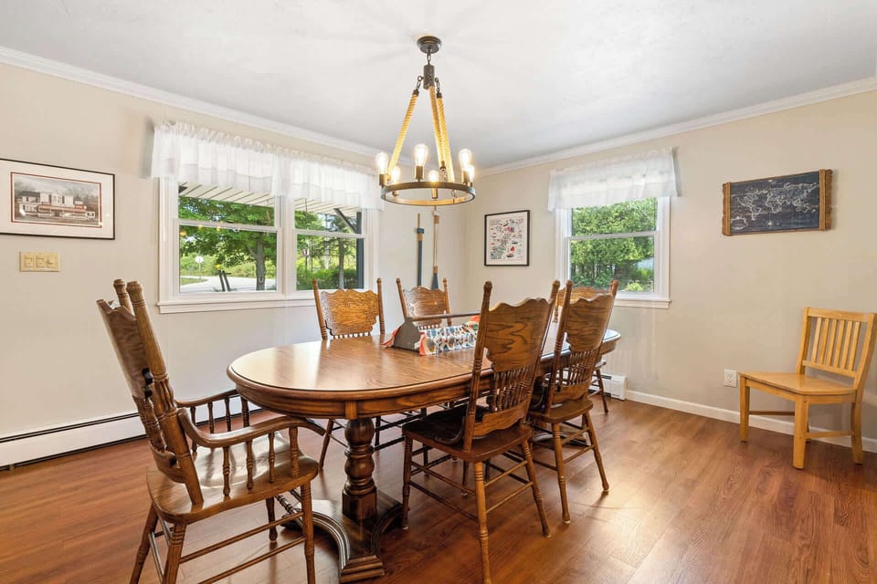 Dining table with seating for 6