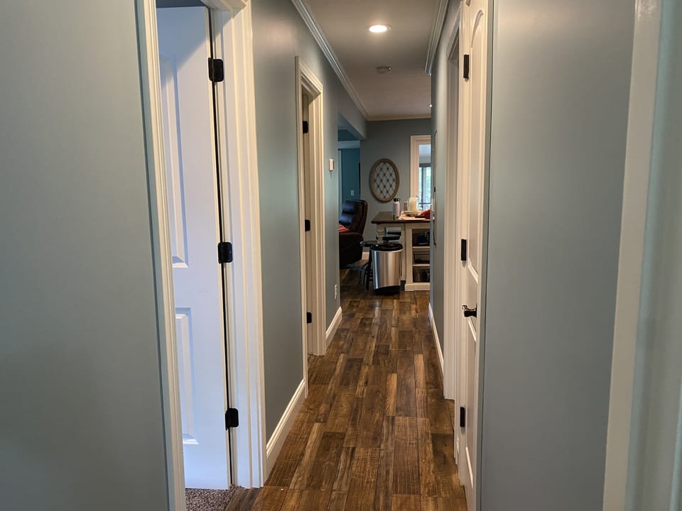 Hall from bedrooms to kitchen