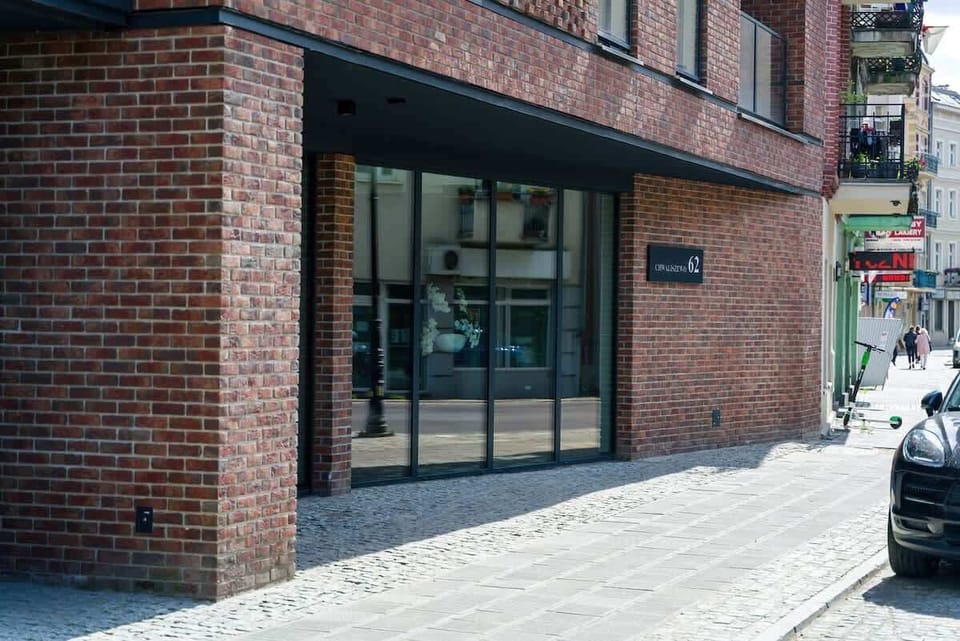The entrance to the facility.