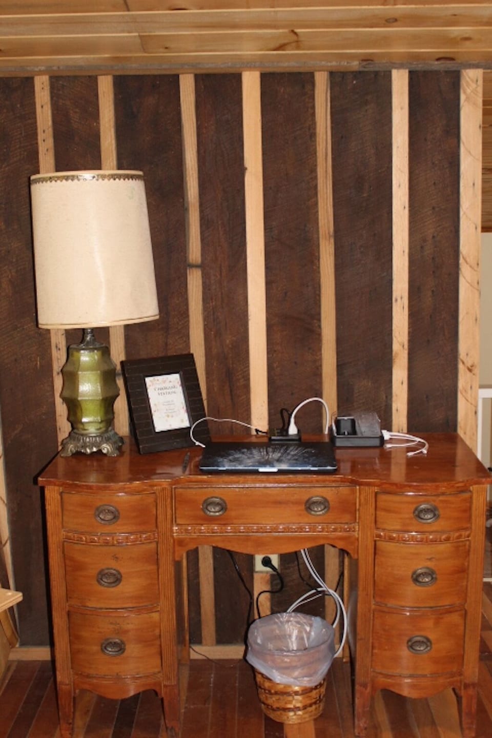 Desk and charging station