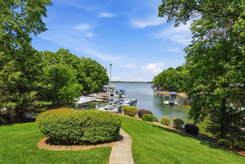 Walkway to the dock, via the back yard.