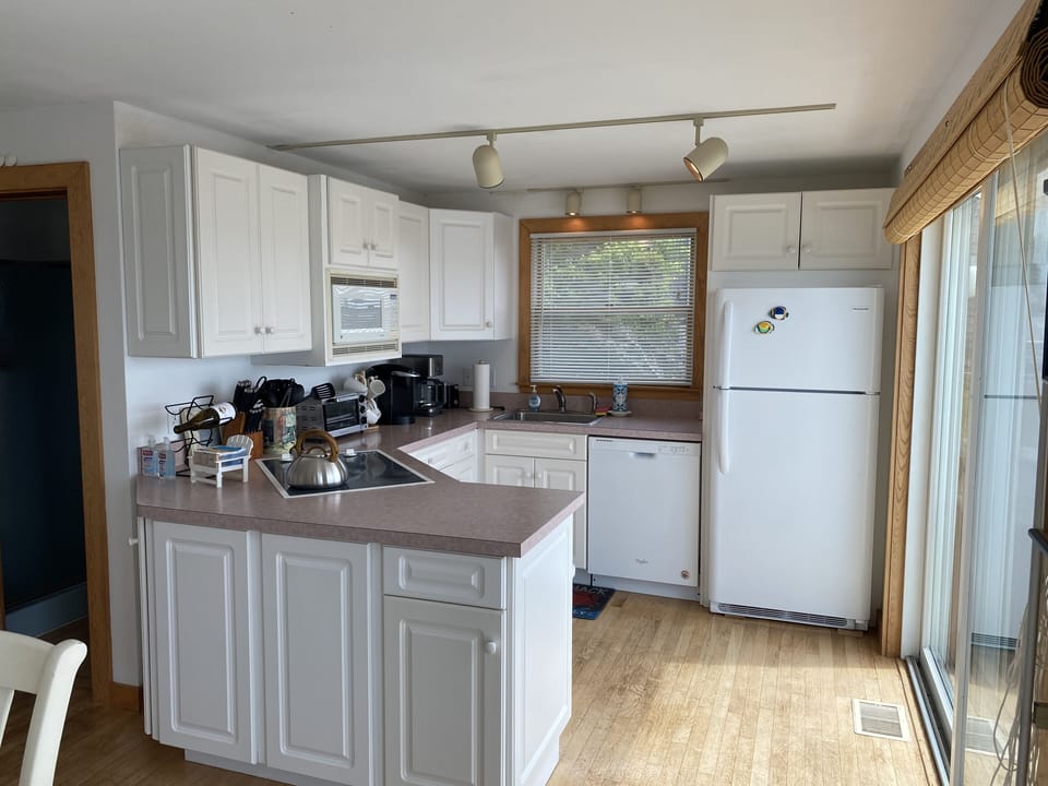 Full Kitchen with views of Cape Cod Bay.