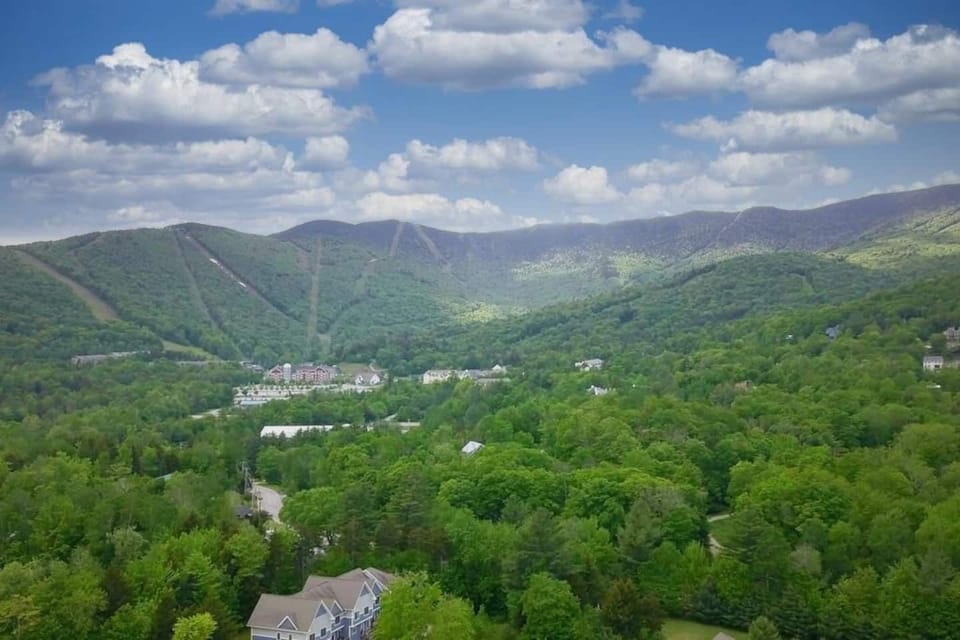 Aerial view of the mountains