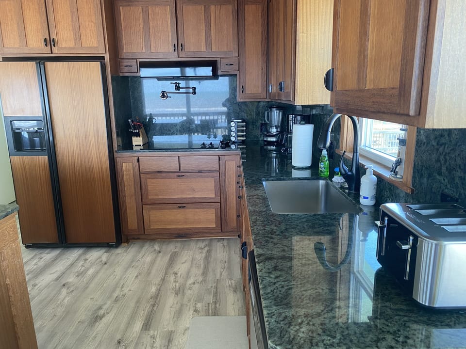 Fully stocked kitchen where you will feel right at home. 