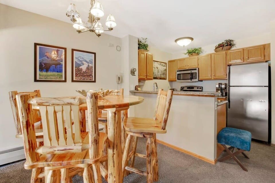 Dining table just off of the kitchen