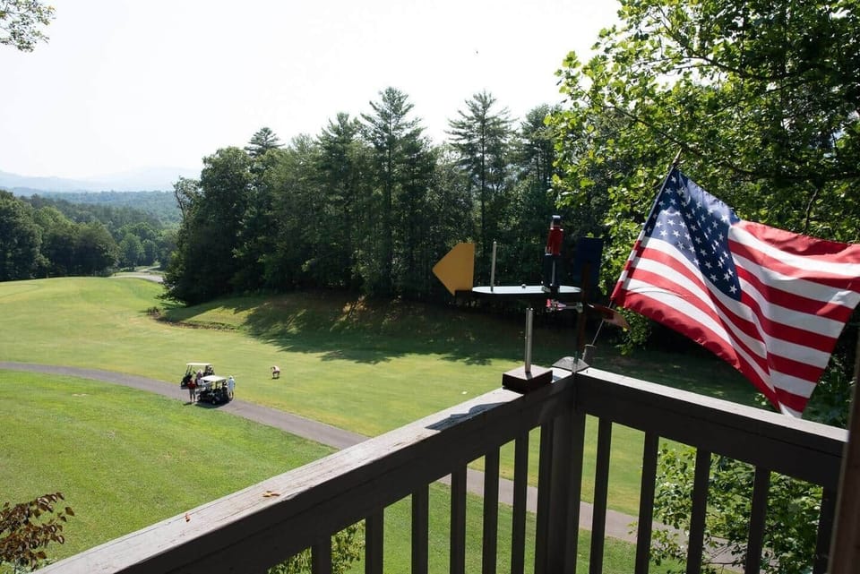 Birdies balcony - watch the golfers on the first hole, or go make your own memories on the course!