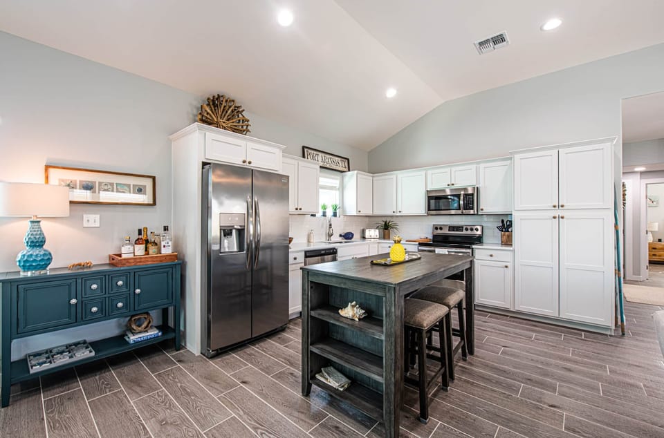 Plenty of storage in the pantry and separate bar area