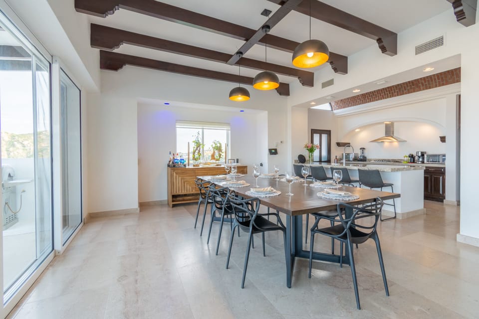 Dining area and kitchen