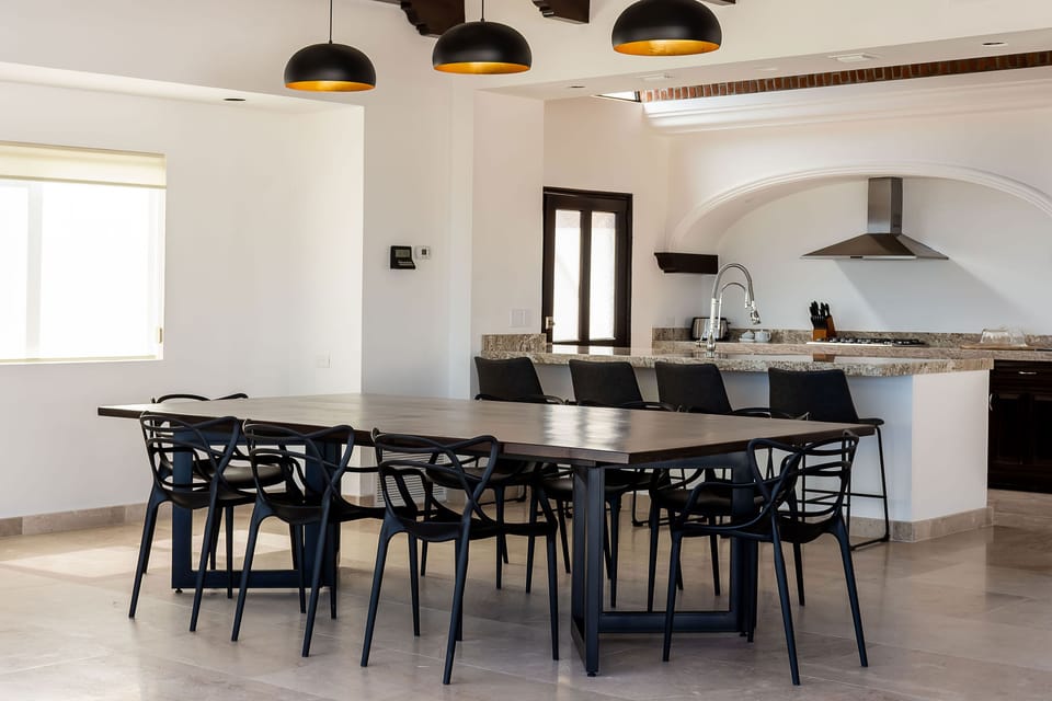 Dining area and kitchen