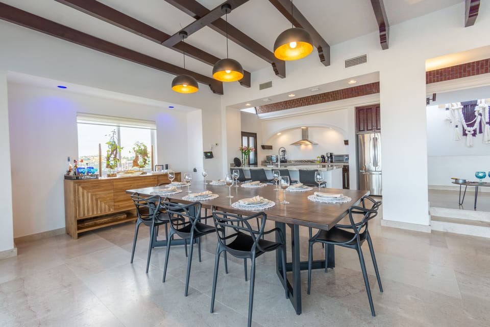 Dining area and kitchen