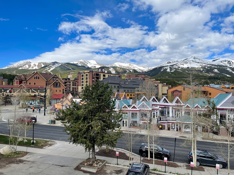 View of the mountains from the patio.