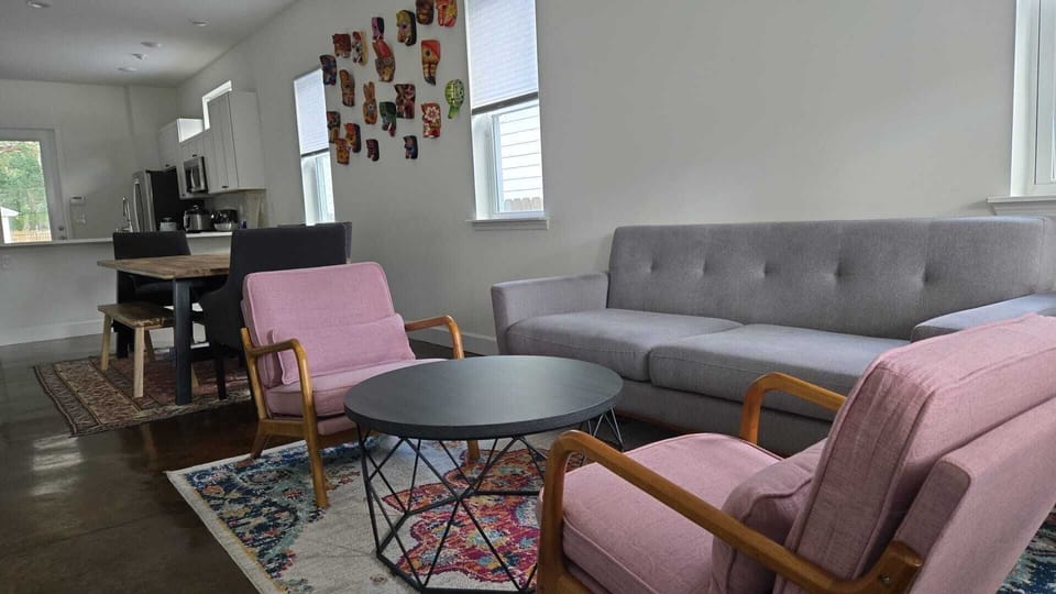 Comfy living room to relax and connect with friends and family. 