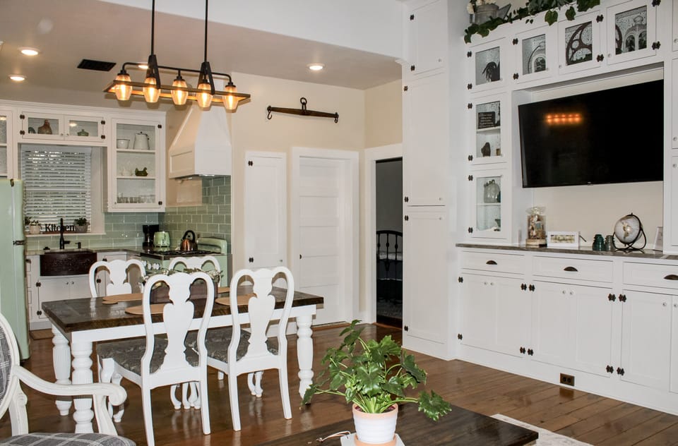 Living room and kitchen view
