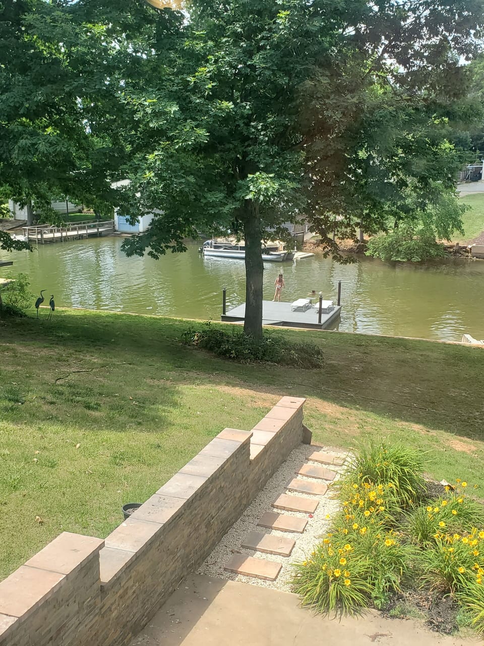 backyard and private dock