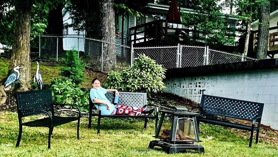 fire pit by the water