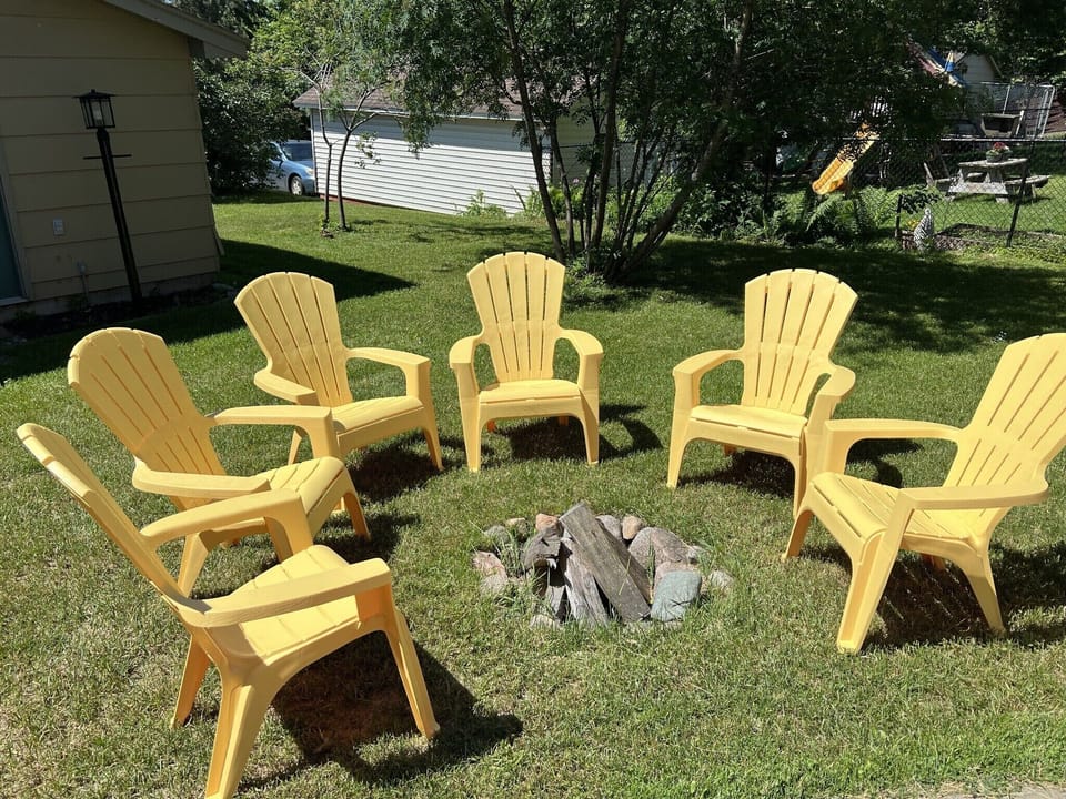 Enjoy a backyard fire and BBQ! 