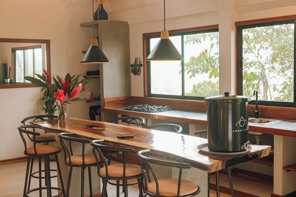 Villa | Private kitchen | Eco-friendly cleaning products, kitchen island