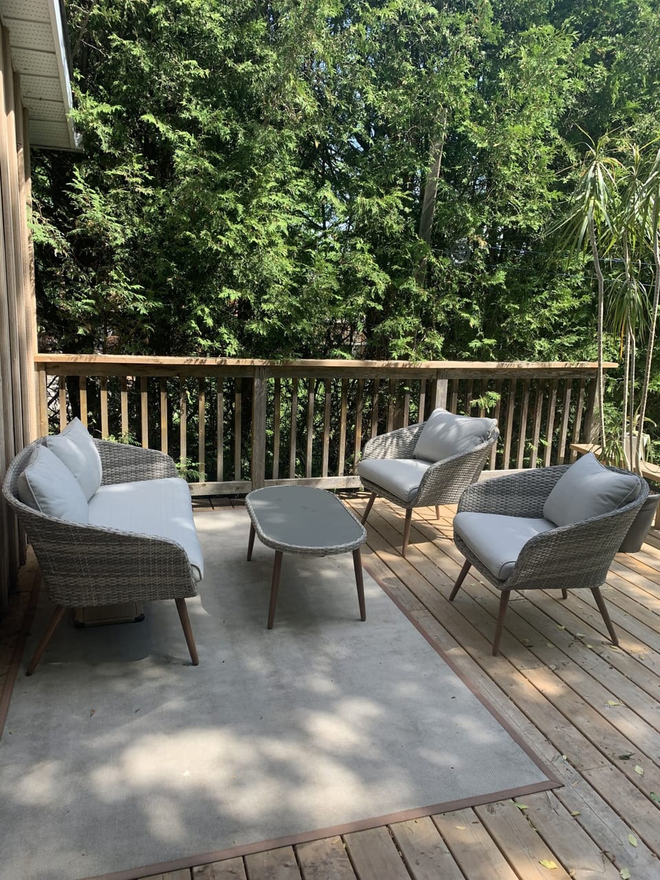 View of part of the back deck.