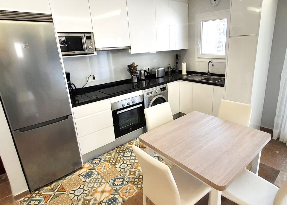 Dining area and kitchen