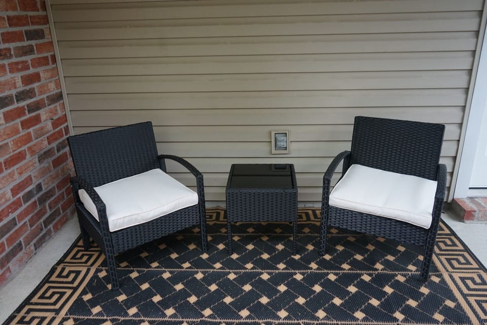 Covered patio area