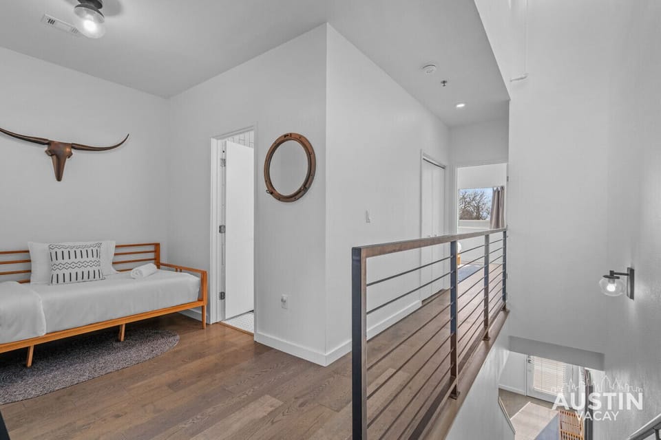 Upstairs loft landing with an easy, open flow between rooms.