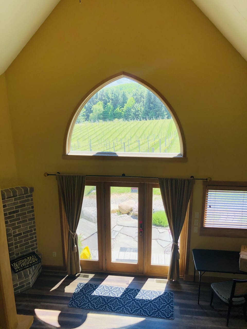 Upstairs view to the vines 