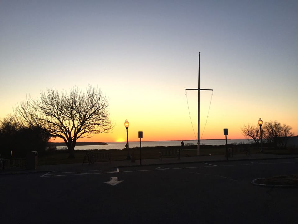 Beautiful sunsets from the property overlooking Gardiners Bay/Block Island Sound