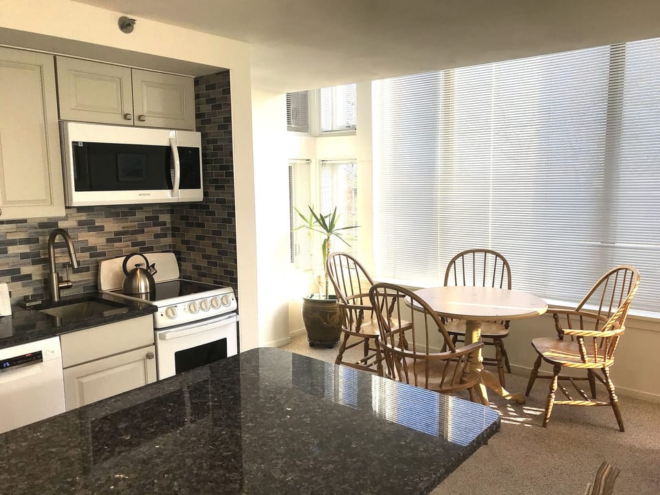 Kitchen Island and Dining Area