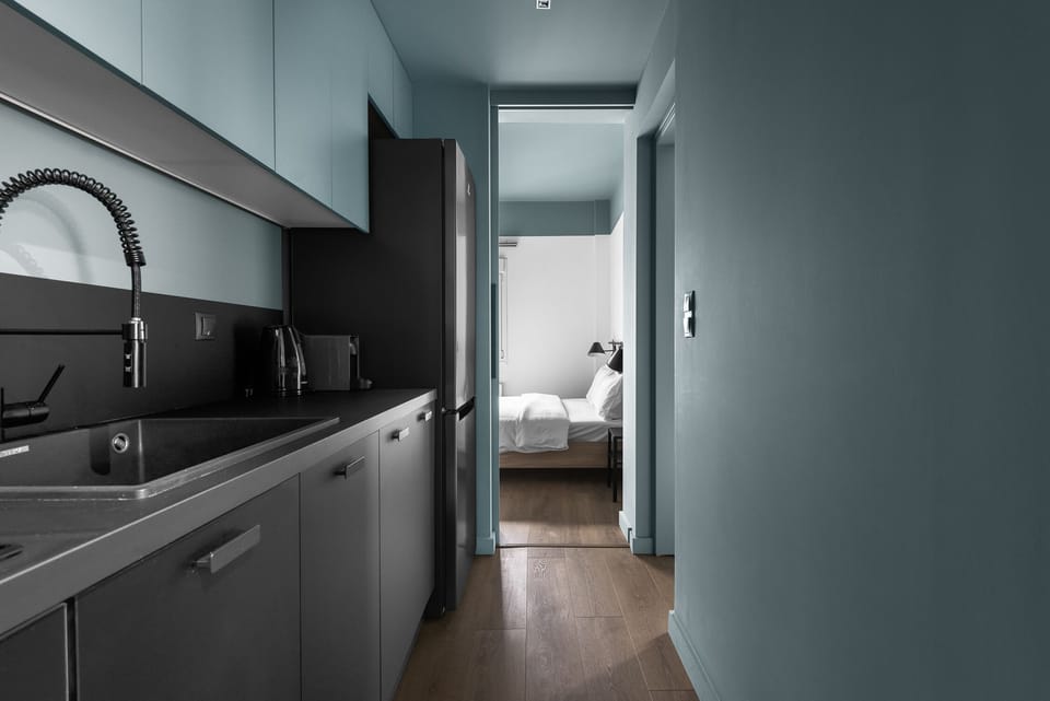 Comfort Apartment | Private kitchen | Fridge, oven, electric kettle, toaster
