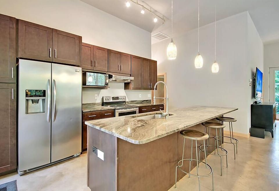 sleek and modern stainless appliances