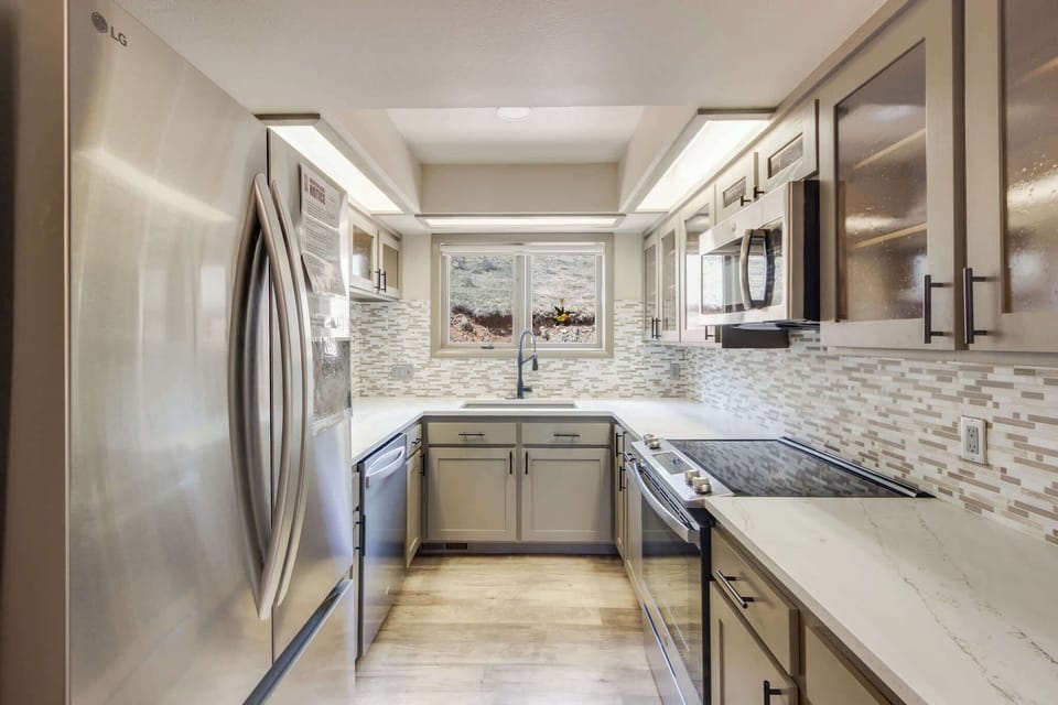 Full Kitchen including Keurig, air fryer, and other amenities for your home away from home.