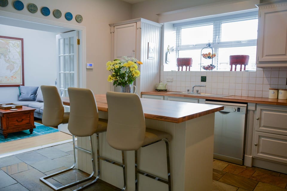 Spacious kitchen and second living room