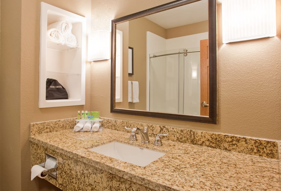 Free toiletries, hair dryer, towels