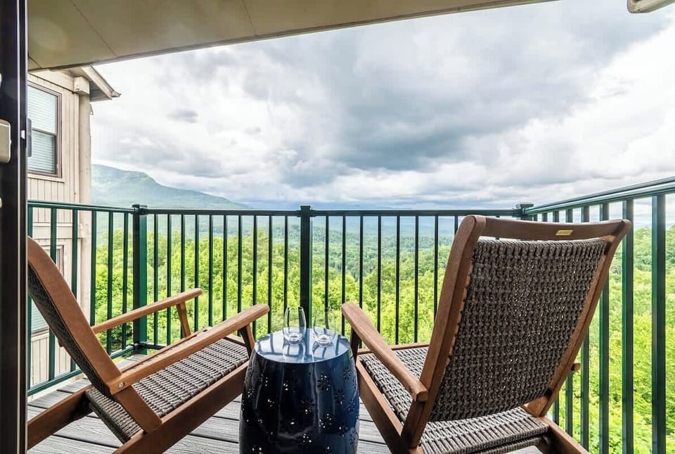Private balcony furniture and view