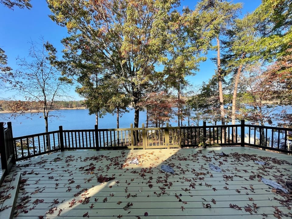 Fall view from the back deck. Great spot for morning coffee.