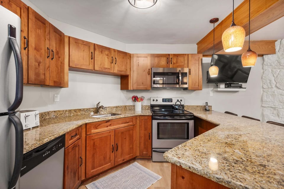 Remodeled kitchen with updated appliances