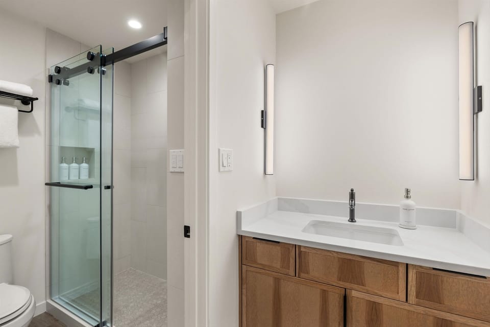 Ensuite Bathroom with Walk-In Shower (Mirror Coming Soon)