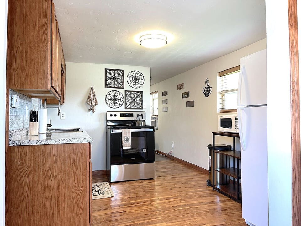 Open kitchen makes preparing meals a pleasure