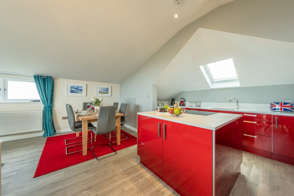 First floor: Kitchen and adjoining dining area