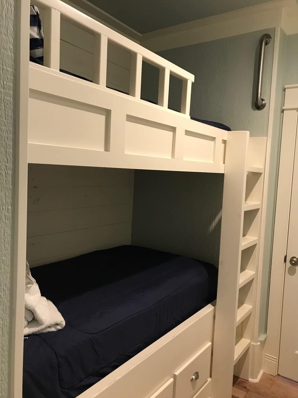 Built in twin bunks with dedicated lighting 