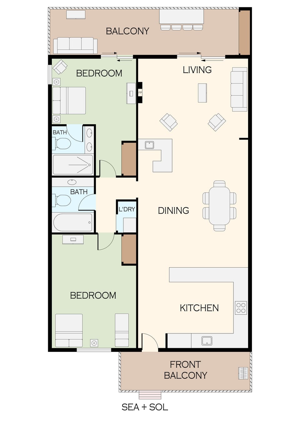 Floor plan of Sea + Sol